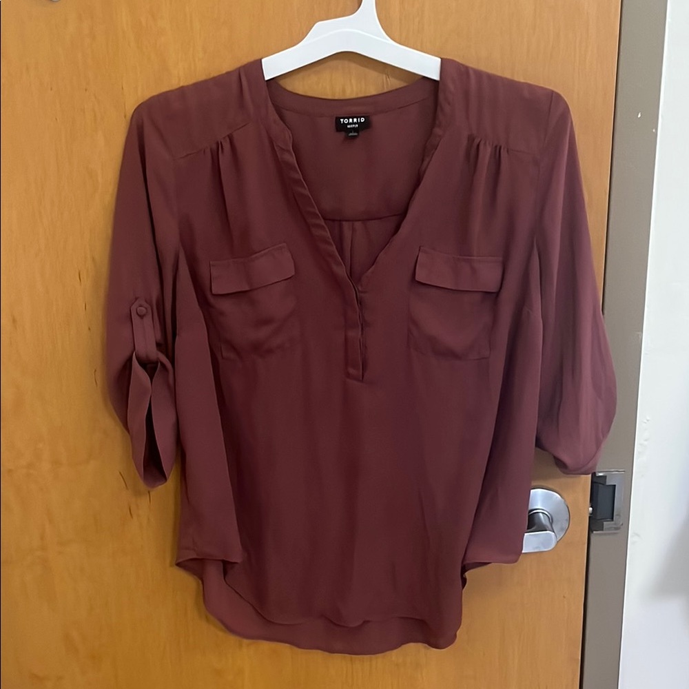 Torrid Women's Burgundy Blouse